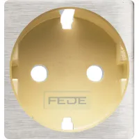 Обрамление розетки 2к+з (механизм FD16823) Fede Nickel satin бежевый