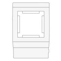 Рамка-суппорт под 2 модуля 45x45 мм PDA-45N для коробов шириной 100мм DKC In-liner