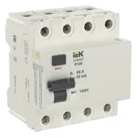 УЗО IEK ARMAT 4P 40А, 30 мА (A), AR-R10N-4-040A030