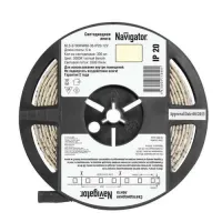 Светодиодная лента Navigator IP20 12V 30Вт/м 3000К NLS-5730WW60-30 R5 (5м), 71699