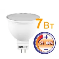 Лампа диммируемая светодиодная Jazzway MR16 7Вт 4000K 500Lm GU5.3, 1035431