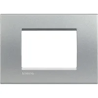 Рамка 3 модуля BTicino LIVING LIGHT, алюминий, LNA4803TE