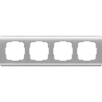 Рамка Werkel Streame 4-местная серебряный WL12-Frame-04