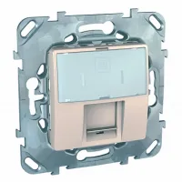 Розетка компьютерная 1xRJ45 Cat.6 Schneider Electric UNICA, бежевый, MGU5.425.25ZD