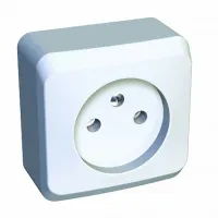 Розетка Schneider Electric ETUDE, открытый монтаж, белый, PA16-002B