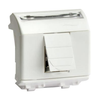 DKC  BRAVA Роз.  Бел.  комп. RJ-45, кат. 5Е (разъем АМР), 2 мод.  76642B