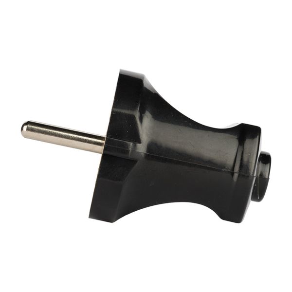 Вилка прямая б/з черн. 6А 250В EKF