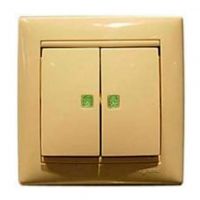 LGR Valena  Слон. Кость Выкл. мех-м 2-кл. с подсвет. 10А 250В /774328 (кратно 10)