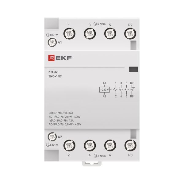 Контактор модульный КМ 32А 3NO+1NC 230В АС (3 мод.) PROXIMA EKF