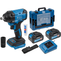 Аккумуляторный ударный гайковерт BULL SC 1804 Xcase, XLTpro, бесщеточный, 18 В, 400 Н*м, 1/2