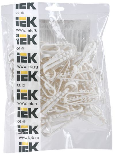 Дюбель-хомут  11-18 круглый белый (уп. 100шт) нейлон IEK
