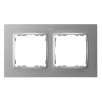 Рамка 2 поста Simon 82 Concept, холодный алюминий