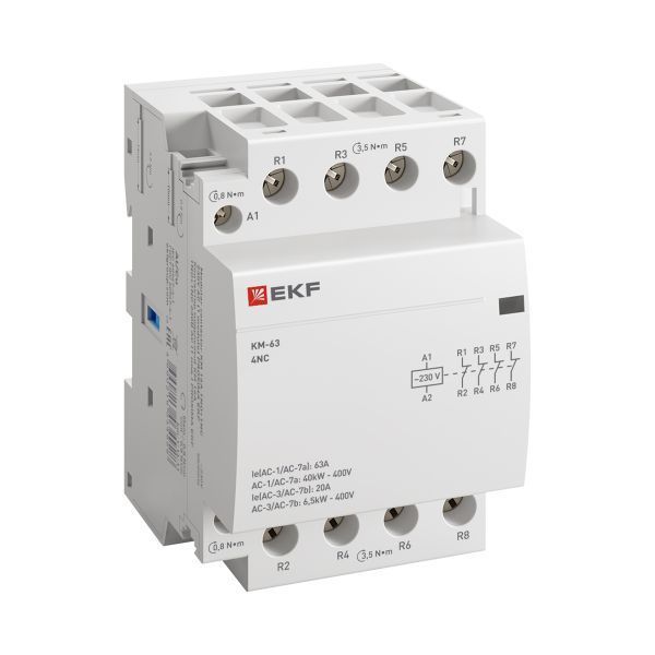 Контактор модульный КМ 63А 4NC 230В АС (3 мод.) PROXIMA EKF