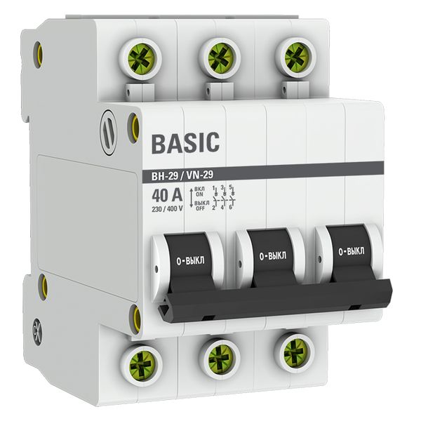 Выключатель нагрузки ВН-29 3P 40А BASIC