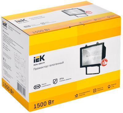 IEK ИО1500 галогенный черный IP54