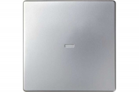 Клавиша для выключателя одноклавишного с подсветкой экспресс-монтаж Simon 82, алюминий