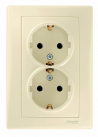 SCH Sedna  Беж. Роз. 2-ая с з/к  с/ш, 16А, 250В IP20 СП SDN3000747