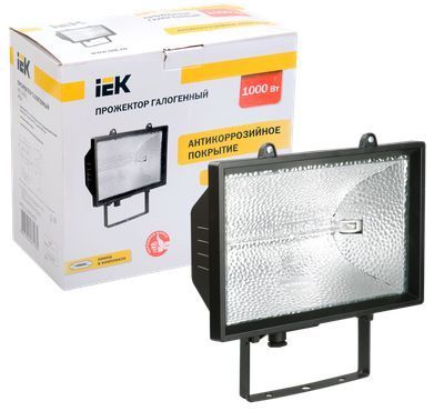 IEK ИО1000 галогенный  черный IP54