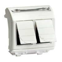 DKC  BRAVA Роз.  Бел.  комп. RJ-45, кат. 5Е (2 разъема АМР), 2 мод.  76643B