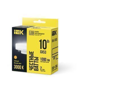 IEK T75 таблетка 10Вт 230В 3000К GX53