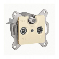 Розетка TV-FM-SAT проходная 10/14 дБ 2150 МГц Legrand Cariva слоновая кость