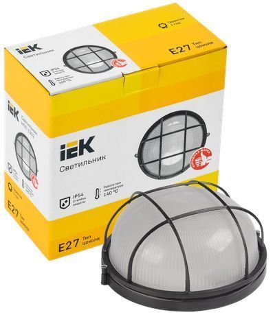 НПП1302 черный/круг с реш. 60Вт IP54  IEK