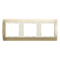Рамка  3 поста Simon 82, шампань-слоновая кость