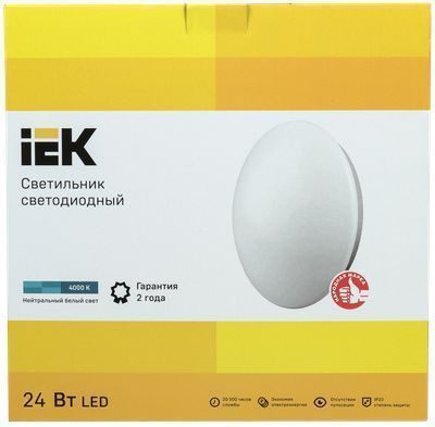 IEK  24Вт  круг  4000K  1440Лм  белый  IP20  /  LED ДПБ 1003