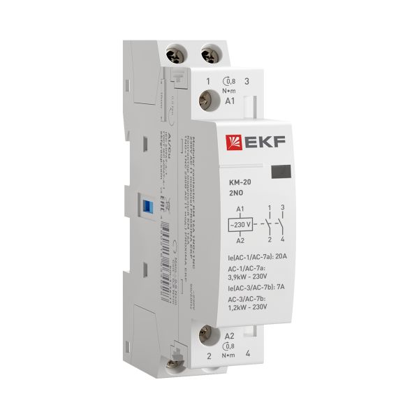 Контактор модульный КМ 20А 2NO 230В АС (1 мод.) PROXIMA EKF