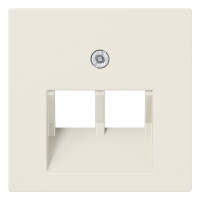 Накладка 2-ая компьютерной/телефонной RJ45/RJ11 розетки наклонная Jung AS Слоновая кость