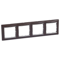 LGR Valena  Темн. Дер. Серебр. Рамка 4-ая гориз. /770374