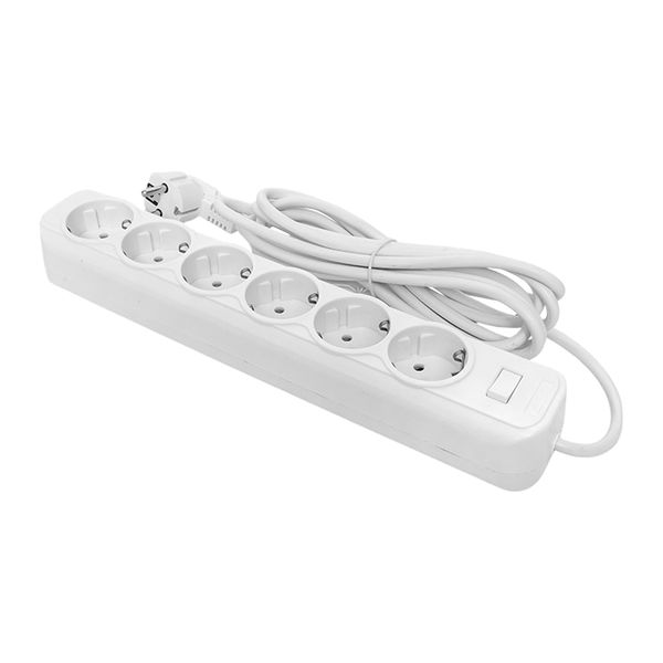 Сетевой фильтр 6*1,8м 16А/3,2кВт с выкл. c/з ПВС 3x1,0 Блокбастер XL EKF PROxima