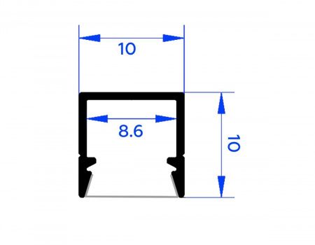 Профиль алюминиевый накладной AMBRELLA LIGHT ILLUMINATION GP1650AL