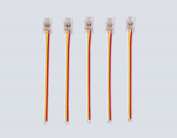 Соединитель гибкий односторонний AMBRELLA LIGHT ILLUMINATION COB CCT 12/24V для лент 8mm (3 конт.) (5шт. в комплекте) GS7406