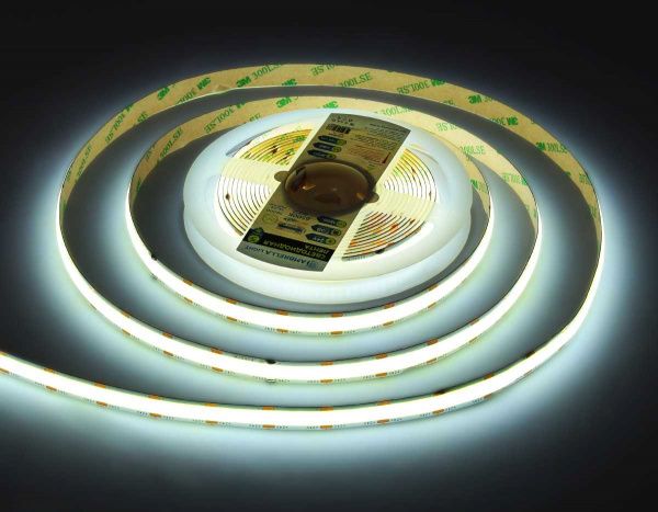 Светодиодная лента Ambrella Light GS4803 COB 616Led/19W m/ 24V IP20 6500K/ 5m*12mm*2mm (2 конт.) GS4803