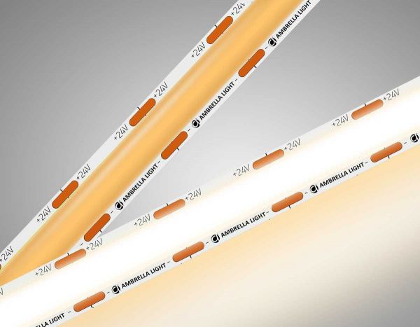 Светодиодная лента Ambrella Light GS4801 COB 616Led/19W m/ 24V IP20 3000K/ 5m*12mm*2mm (2 конт.) GS4801