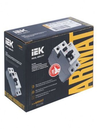 УЗО  2П  40А  30мА тип А ВДТ R10N АRMАT IEK АR-R10N-2-040А030