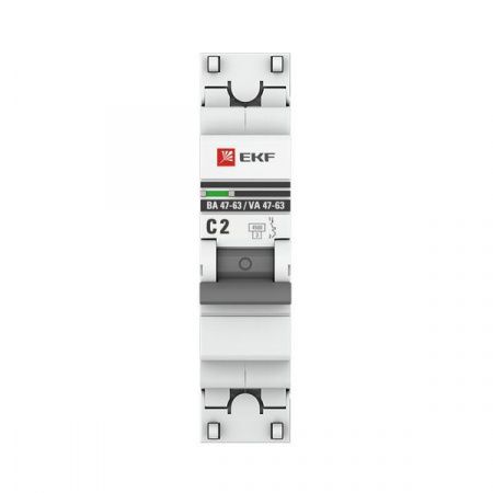 Автоматический выключатель ВА 47-63 1P 2А (C) 4,5kA EKF PROXIMA