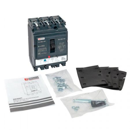 Выключатель автоматический в литом корпусе ВА-99C 100/20А 3P 35кА с термомагнитным расцепителем EKF