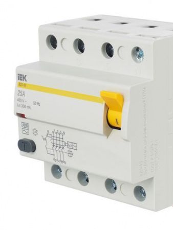 УЗО  4П  25А 300мА  IEK  ВД1-63  тип АС