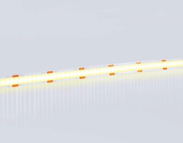 Светодиодная лента Ambrella Light GS4901 COB 608Led/ 12W m/ 24V IP20 CCT 3000-6500K/ 5m*8mm*2.2mm (3 конт.) GS4901