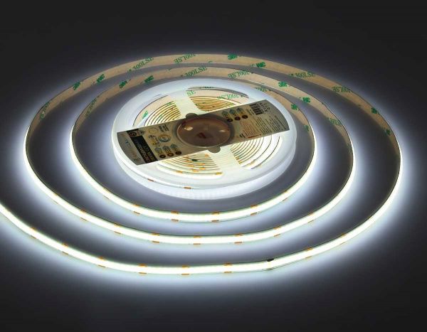 Светодиодная лента Ambrella Light GS4901 COB 608Led/ 12W m/ 24V IP20 CCT 3000-6500K/ 5m*8mm*2.2mm (3 конт.) GS4901