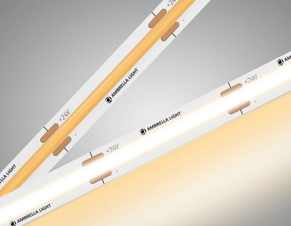 Светодиодная лента Ambrella Light GS4751 COB 528Led/14W m/ 24V IP20 3000K/ 5m*10mm*2mm (2 конт.) GS4751