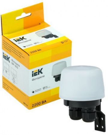 IEK Фотореле ФР 603 макс. нагрузка 2200ВА IP66 белый 