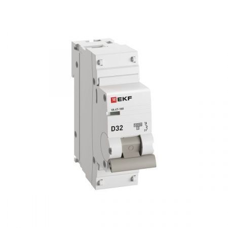 Автоматический выключатель ВА 47-100 1P 32А (D) 10kA PROXIMA EKF