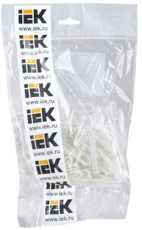 Дюбель-хомут  5-10 круглый белый нейлон (упак. 100шт) IEK
