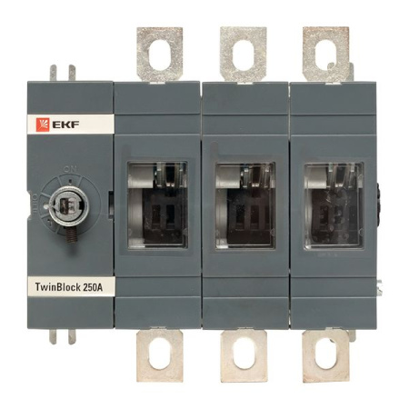 Рубильник 250A 3P без рукоятки управления TwinBlock EKF