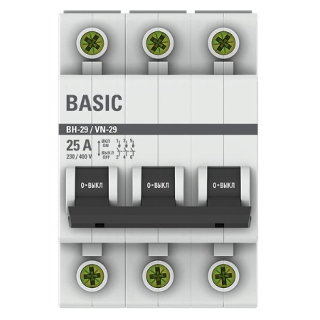 Выключатель нагрузки ВН-29 3P 25А BASIC