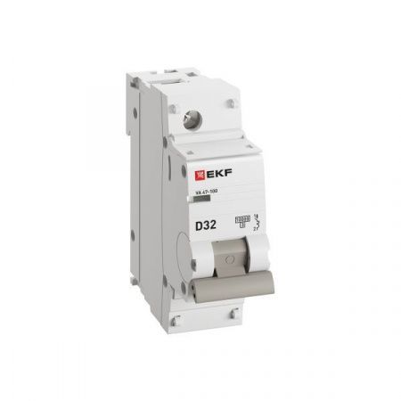 Автоматический выключатель ВА 47-100 1P 32А (D) 10kA PROXIMA EKF